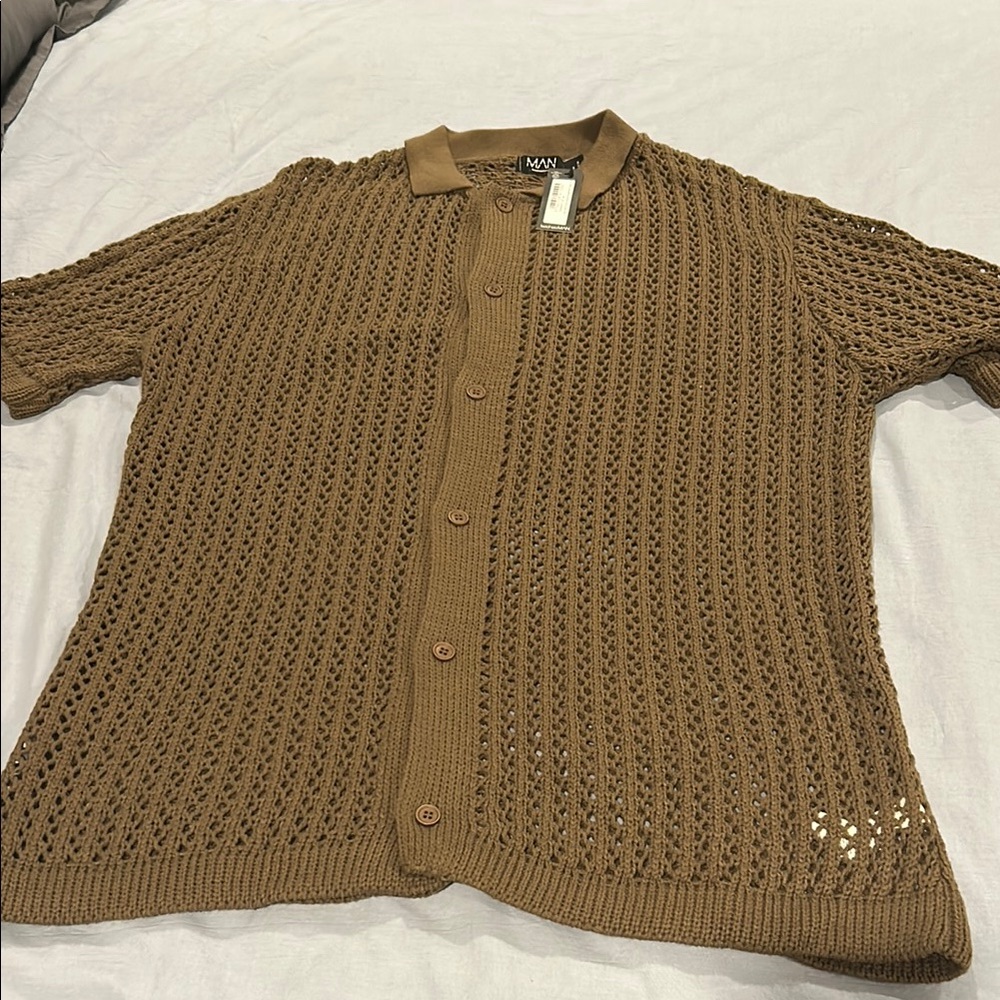 Brown Knit Men’s Sweater